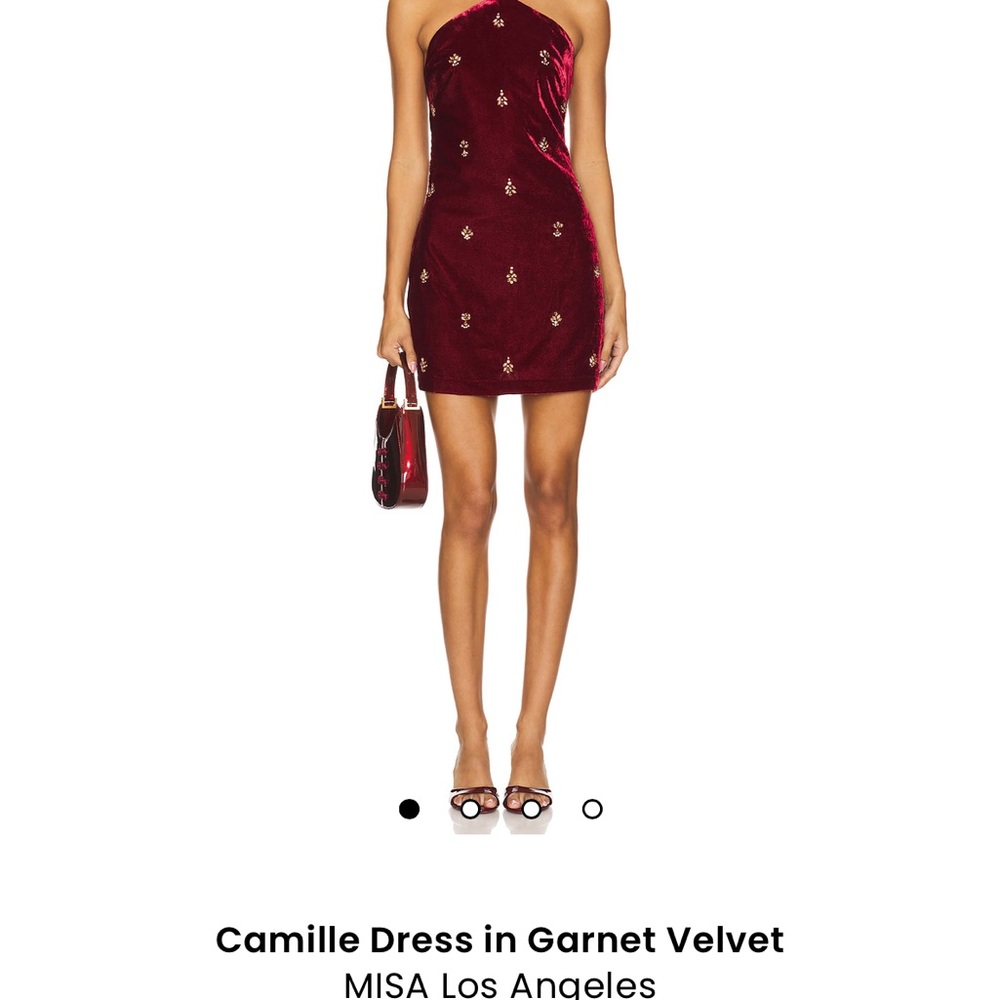 Misa Los Angeles Garnet Velvet Mini Dress